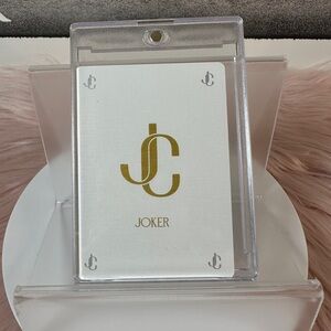 Jimmy ChooGold and White JC Joker Card